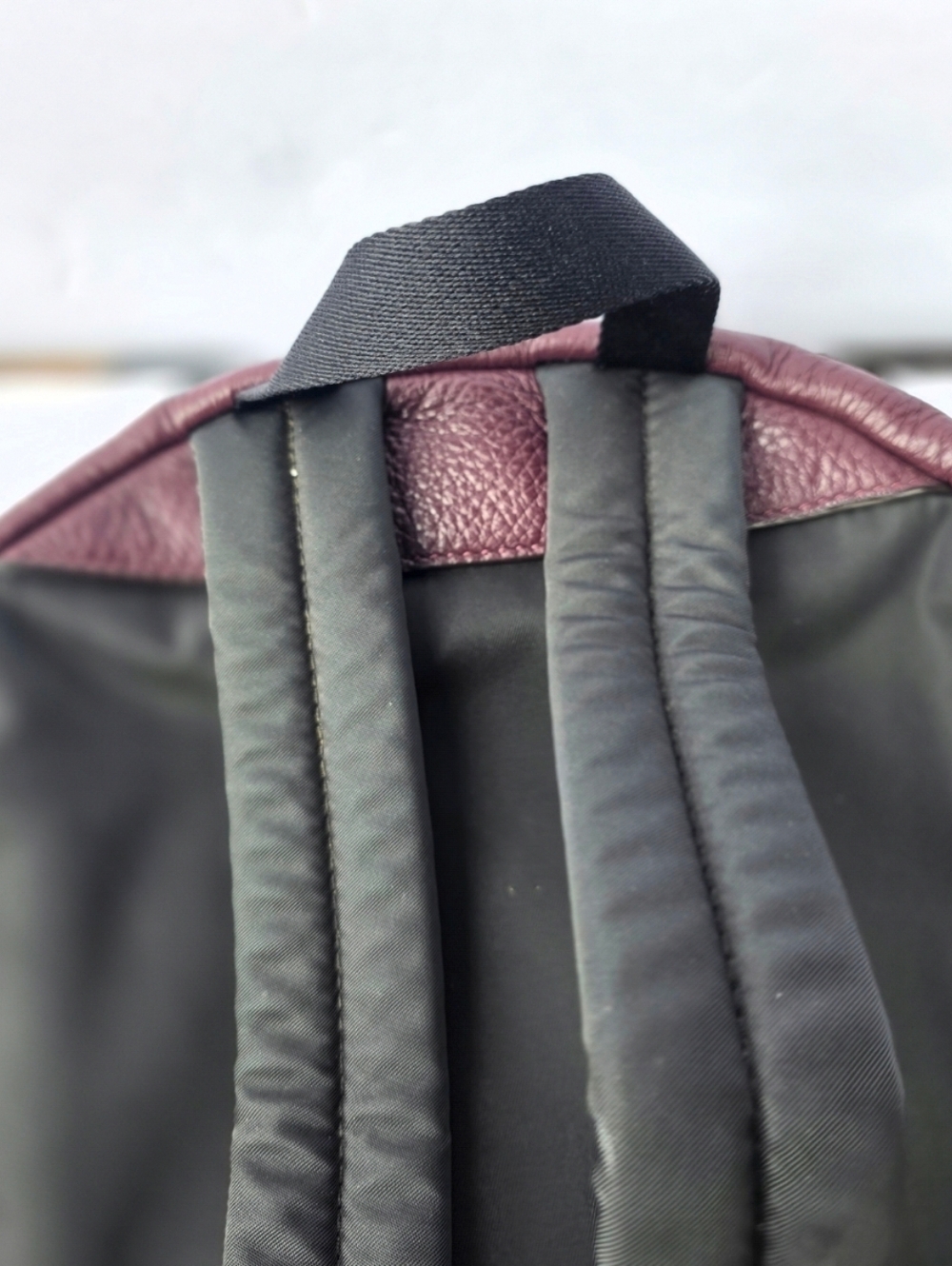 Maroon Coach Court Backpack in Refined Pebble Leather Coach Bag - Picture 8 of 12